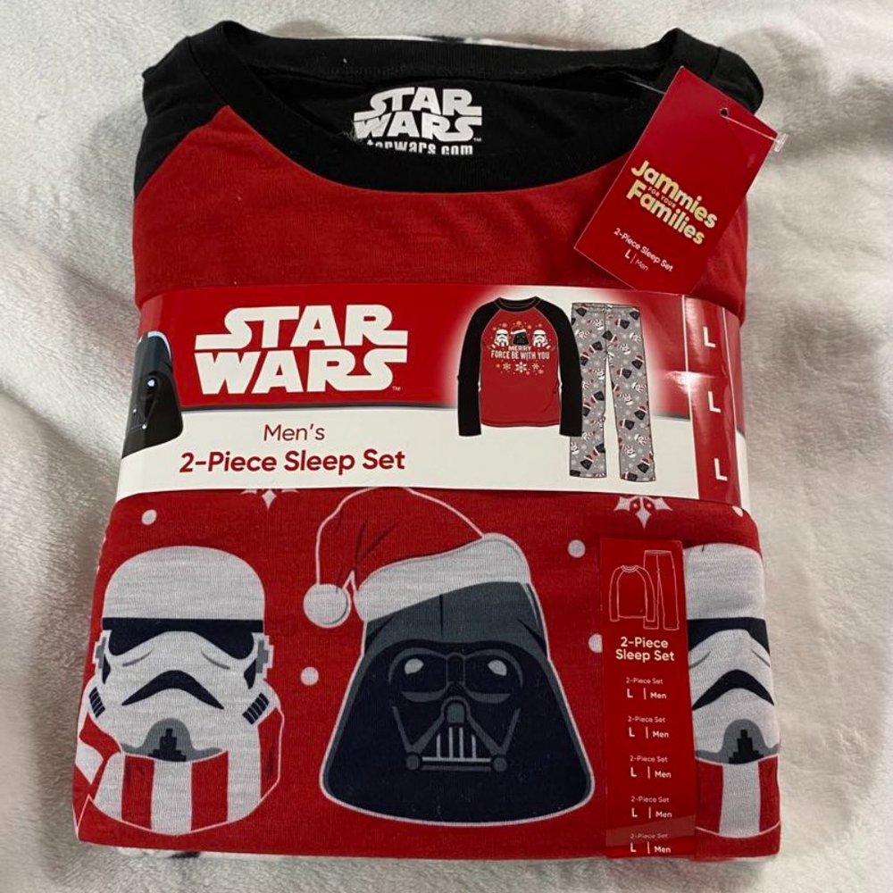 Disney Men's Star Wars Large Christmas Pajamas NWT